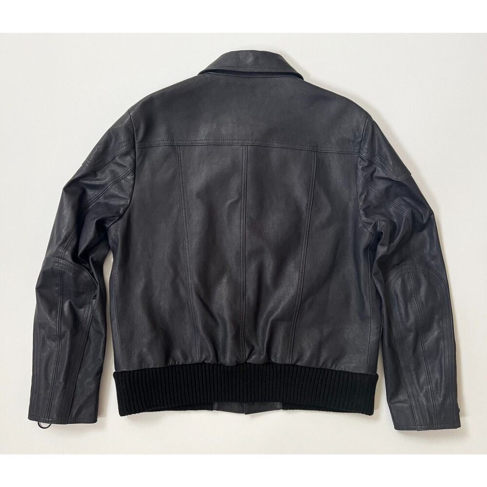 Coach Men's Leather Biker Moto Jacket Navy Size 54/XL NWT $1300 - Picture 10 of 16